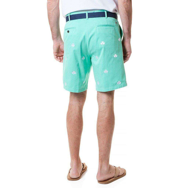 Cisco Short with Embroidered Shamrocks by Castaway Clothing - Country Club Prep