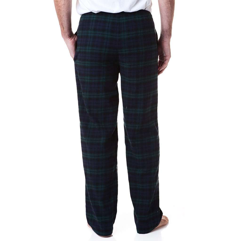 Flannel Sleeper Pant in Blackwatch Plaid by Castaway Clothing - Country Club Prep