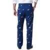 Harbor Pant in Atlantic with Embroidered Football and Cooked Turkey by Castaway Clothing - Country Club Prep