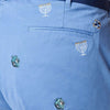Harbor Pant in Storm with Embroidered Menorah & Dreidel by Castaway Clothing - Country Club Prep