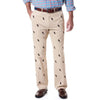 Harbor Pant with Embroidered Black Lab in Tan by Castaway Clothing - Country Club Prep