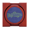 Catch of the Day Needlepoint Coasters by Smathers & Branson - Country Club Prep