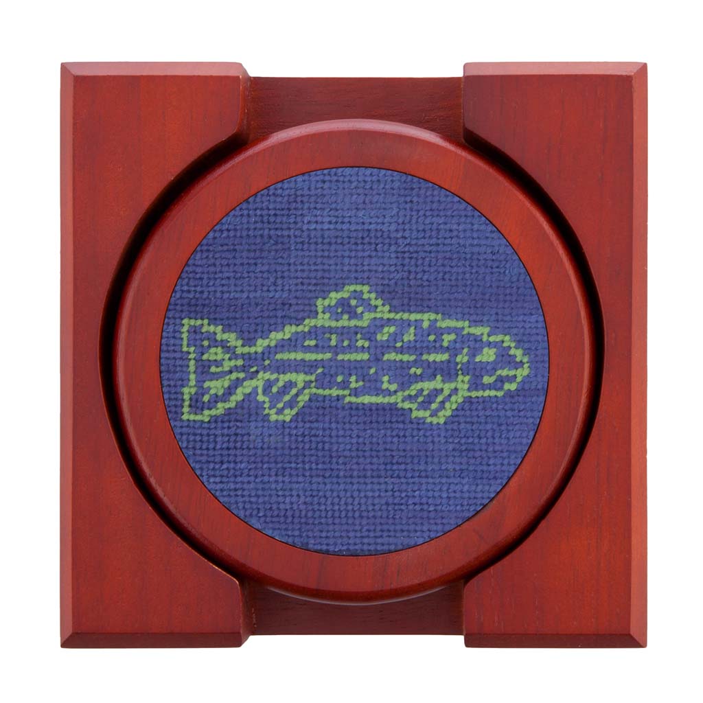 Catch of the Day Needlepoint Coasters by Smathers & Branson - Country Club Prep