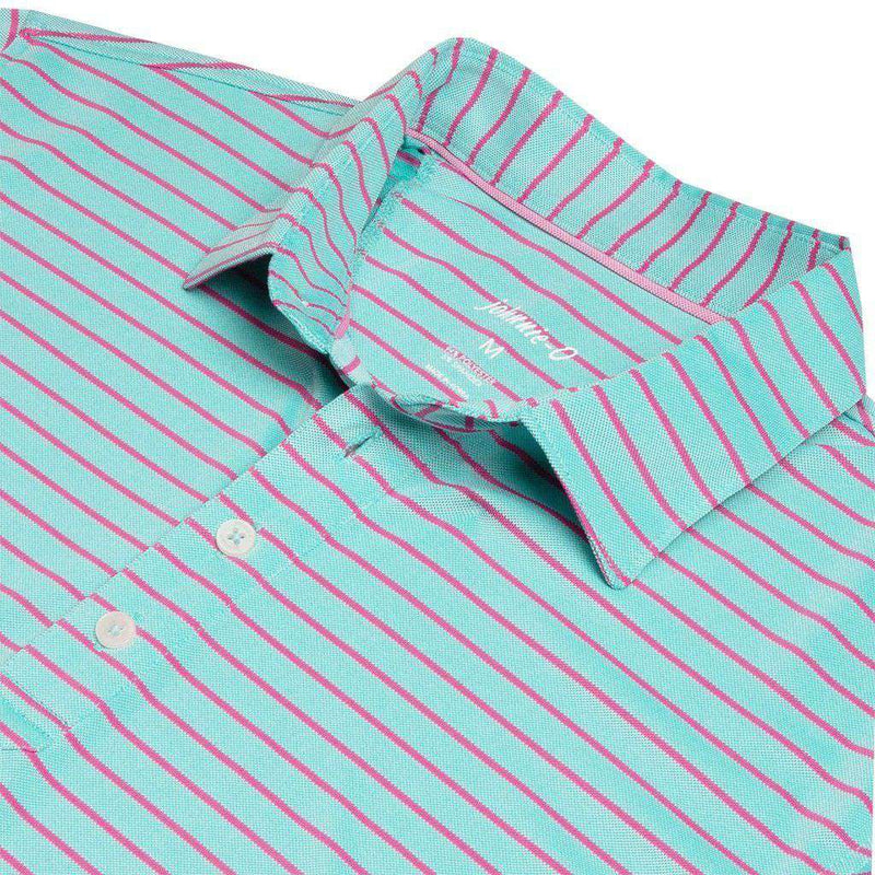 Cay Striped Pique Prep-Formance Pique Polo by Johnnie-O - Country Club Prep