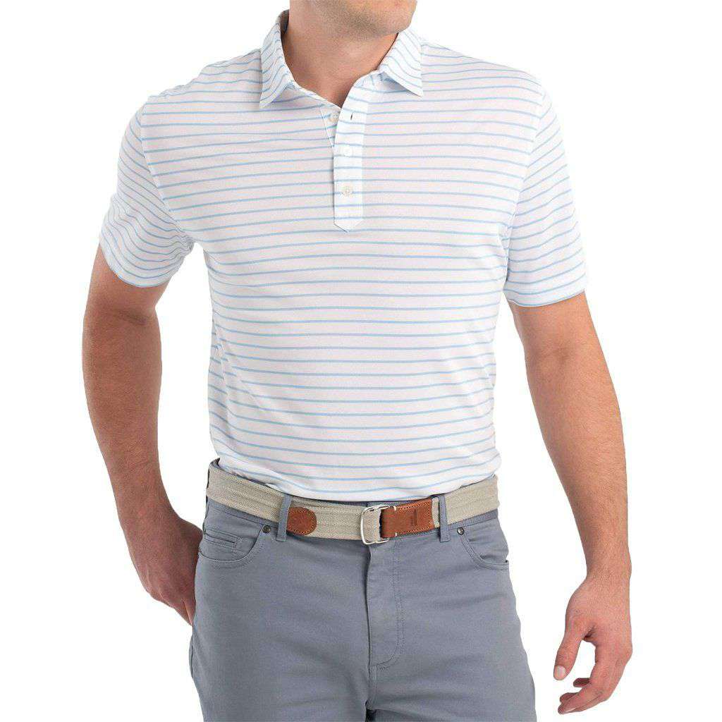 Cay Striped Pique Prep-Formance Pique Polo by Johnnie-O - Country Club Prep