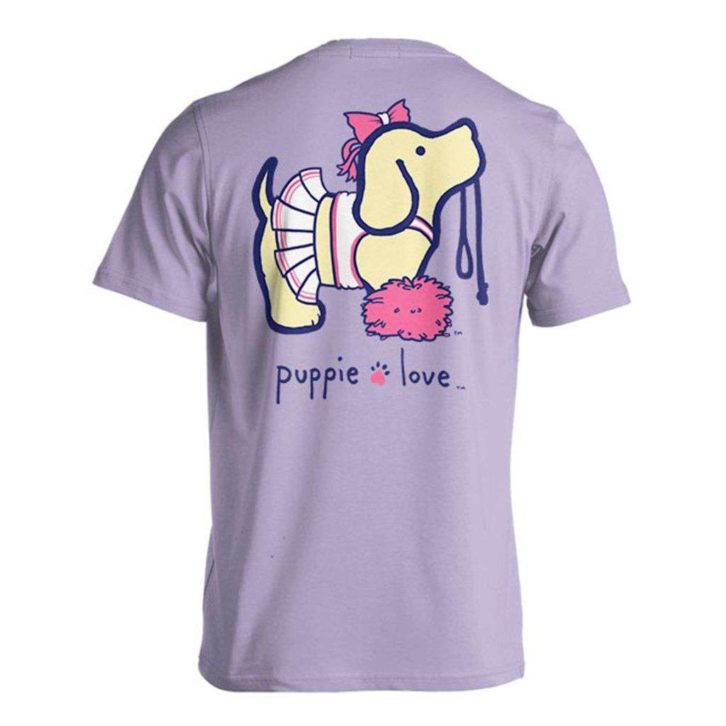 Cheerleader Pup Short Sleeve Tee in Orchid by Puppie Love - Country Club Prep
