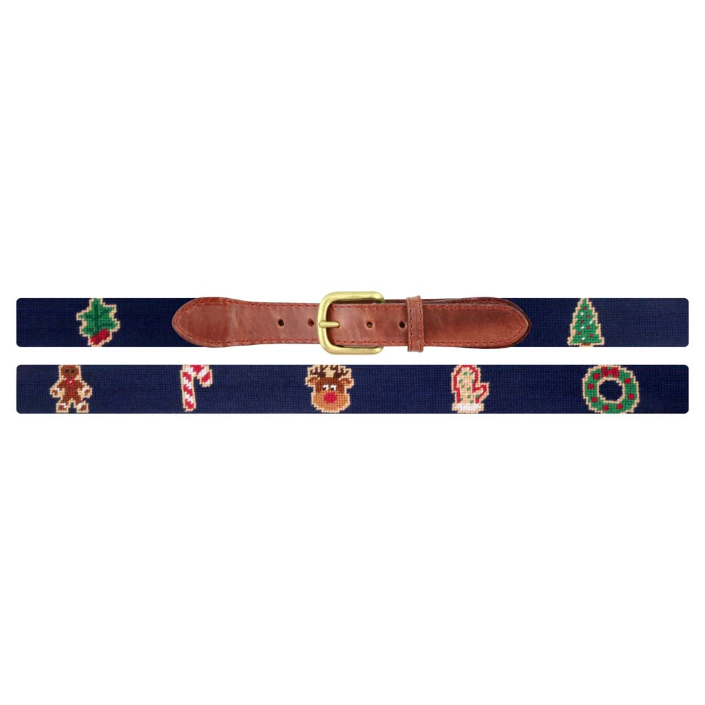 Christmas Cookies Needlepoint Belt by Smathers & Branson - Country Club Prep
