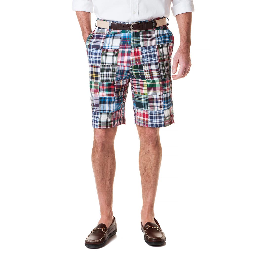 Cisco Short in Lincoln Patch Madras by Castaway Clothing - Country Club Prep