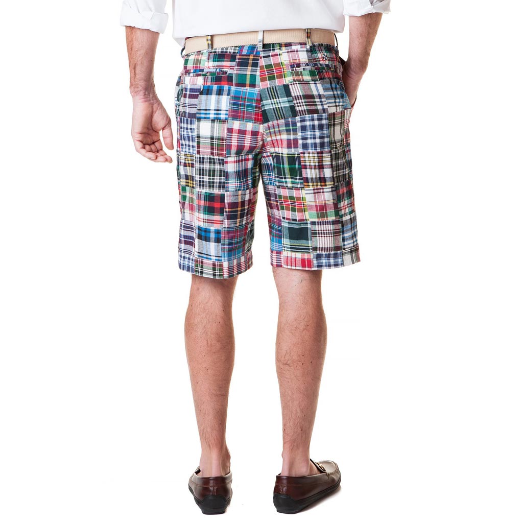 Cisco Short in Lincoln Patch Madras by Castaway Clothing - Country Club Prep