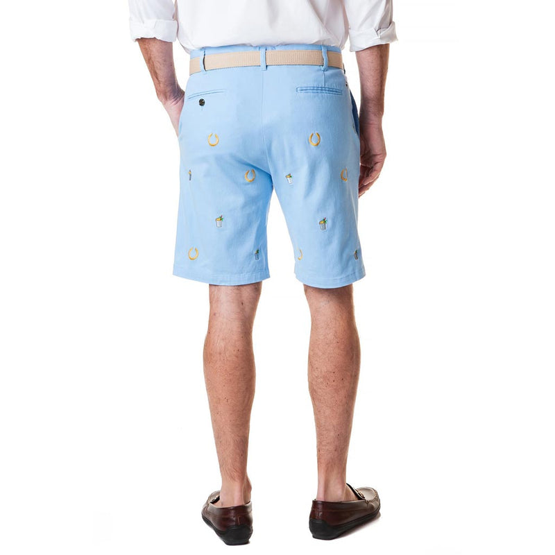 Stretch Twill Cisco Short with Lucky Mint Julep & Horse Shoe by Castaway Clothing - Country Club Prep