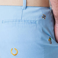 Stretch Twill Cisco Short with Lucky Mint Julep & Horse Shoe by Castaway Clothing - Country Club Prep