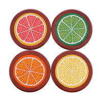 Citrus Slices Needlepoint Coasters by Smathers & Branson - Country Club Prep