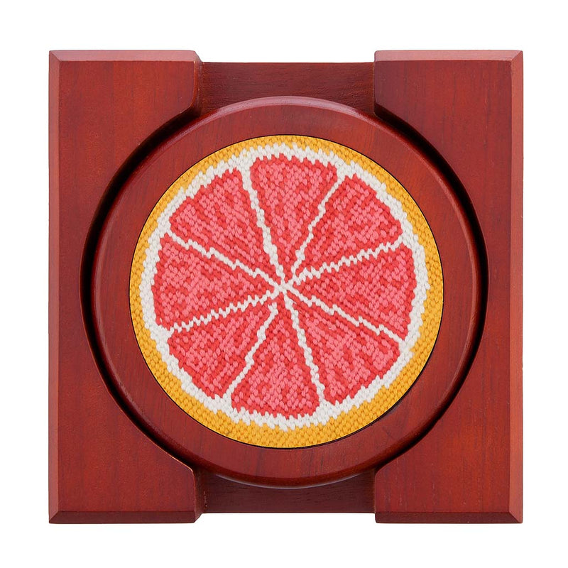 Citrus Slices Needlepoint Coasters by Smathers & Branson - Country Club Prep