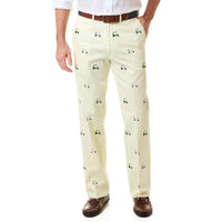 Harbor Pant with Embroidered Golf Carts by Castaway Clothing - Country Club Prep