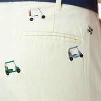 Harbor Pant with Embroidered Golf Carts by Castaway Clothing - Country Club Prep