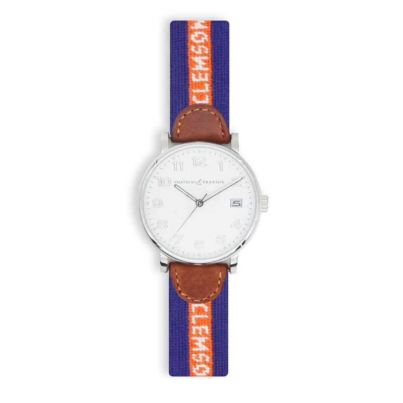 Clemson University Needlepoint Watch by Smathers & Branson - Country Club Prep
