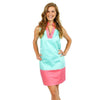 Color Block Shift Dress in Cabbage and Pink by Sail to Sable - Country Club Prep