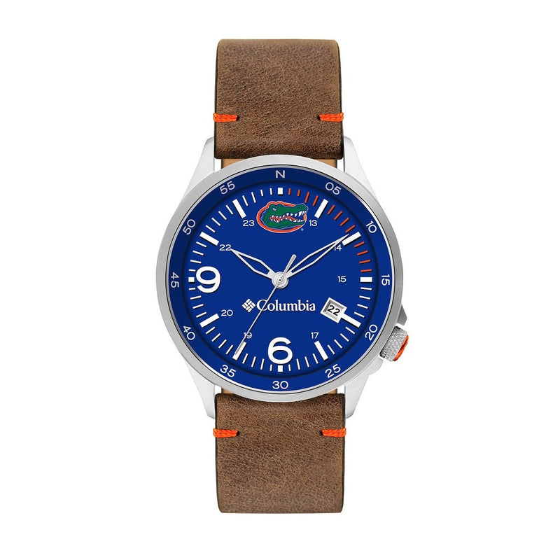 University of Florida Canyon Ridge 3-Hand Date Saddle Leather Watch by Columbia Sportswear - Country Club Prep