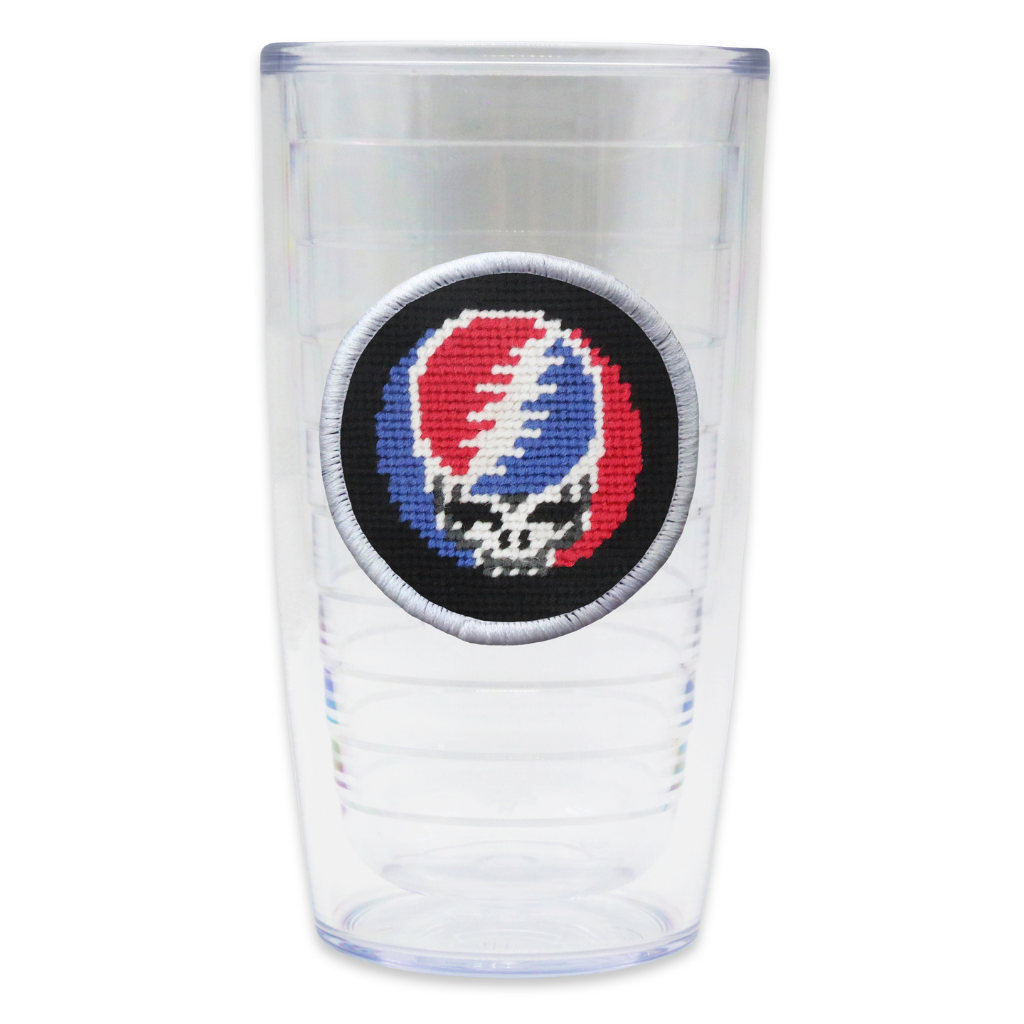 Steal Your Face Needlepoint Tumbler by Smathers & Branson - Country Club Prep