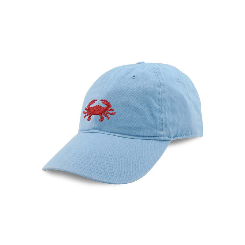 Coral Crab Needlepoint Hat by Smathers & Branson - Country Club Prep