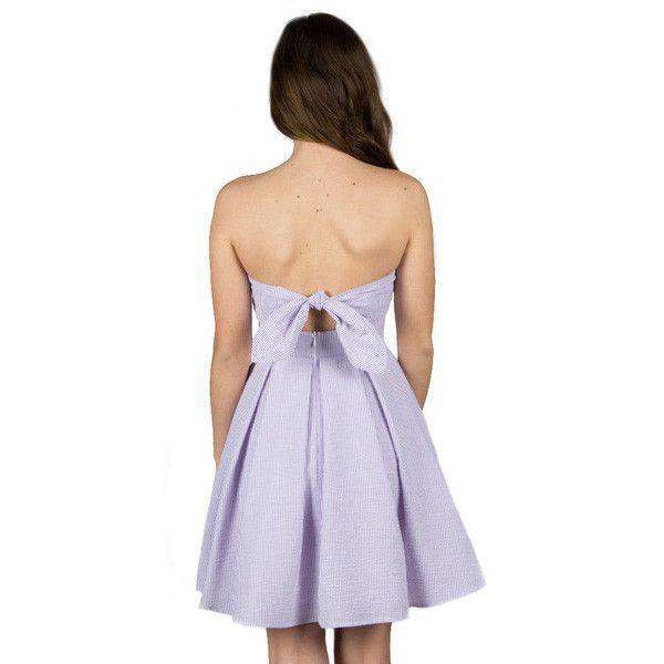 Lauren James The Corbin Dress in Lavender Seersucker  Country Club Prep