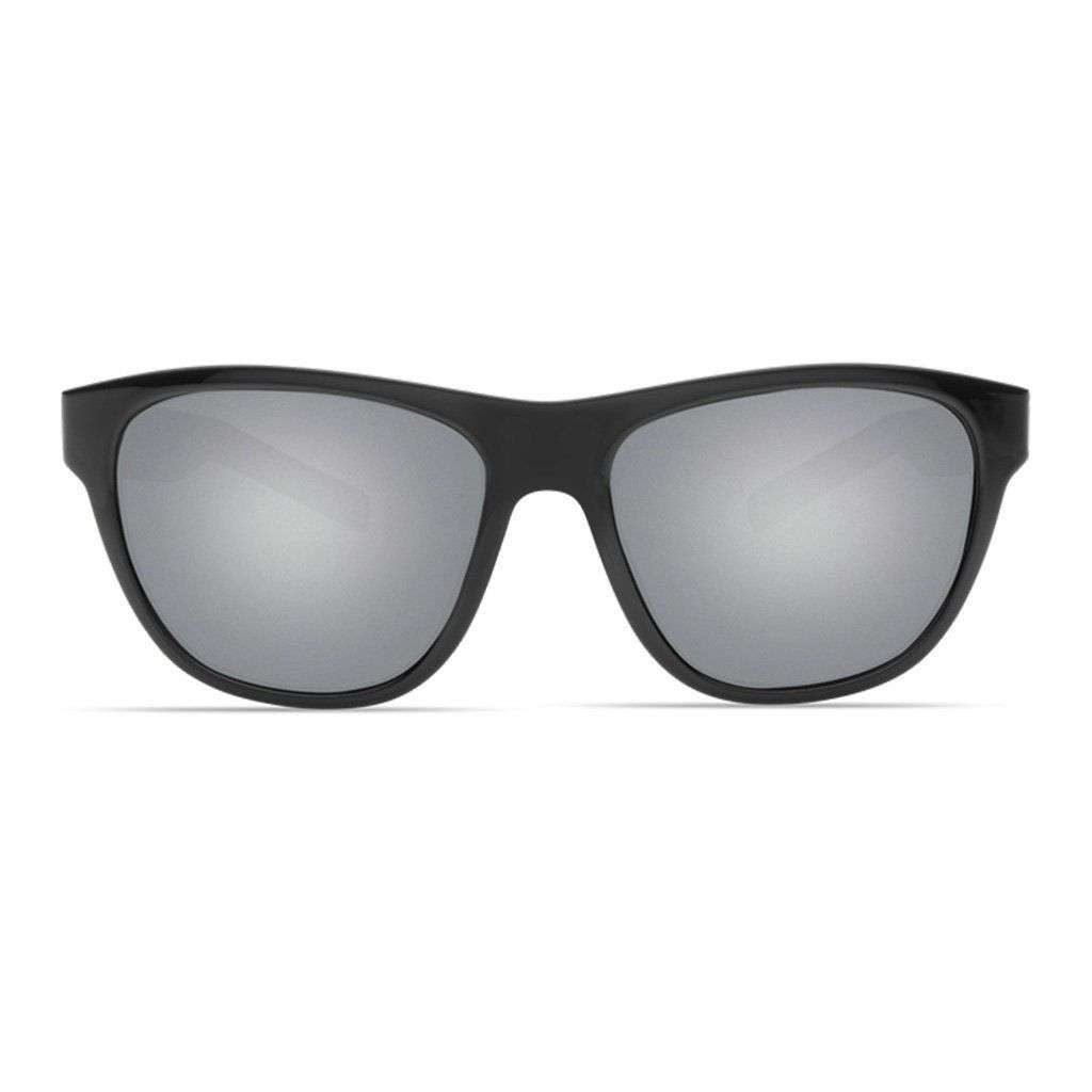 Bayside Sunglasses in Shiny Black with Gray Polarized Glass Lenses by Costa del Mar - Country Club Prep