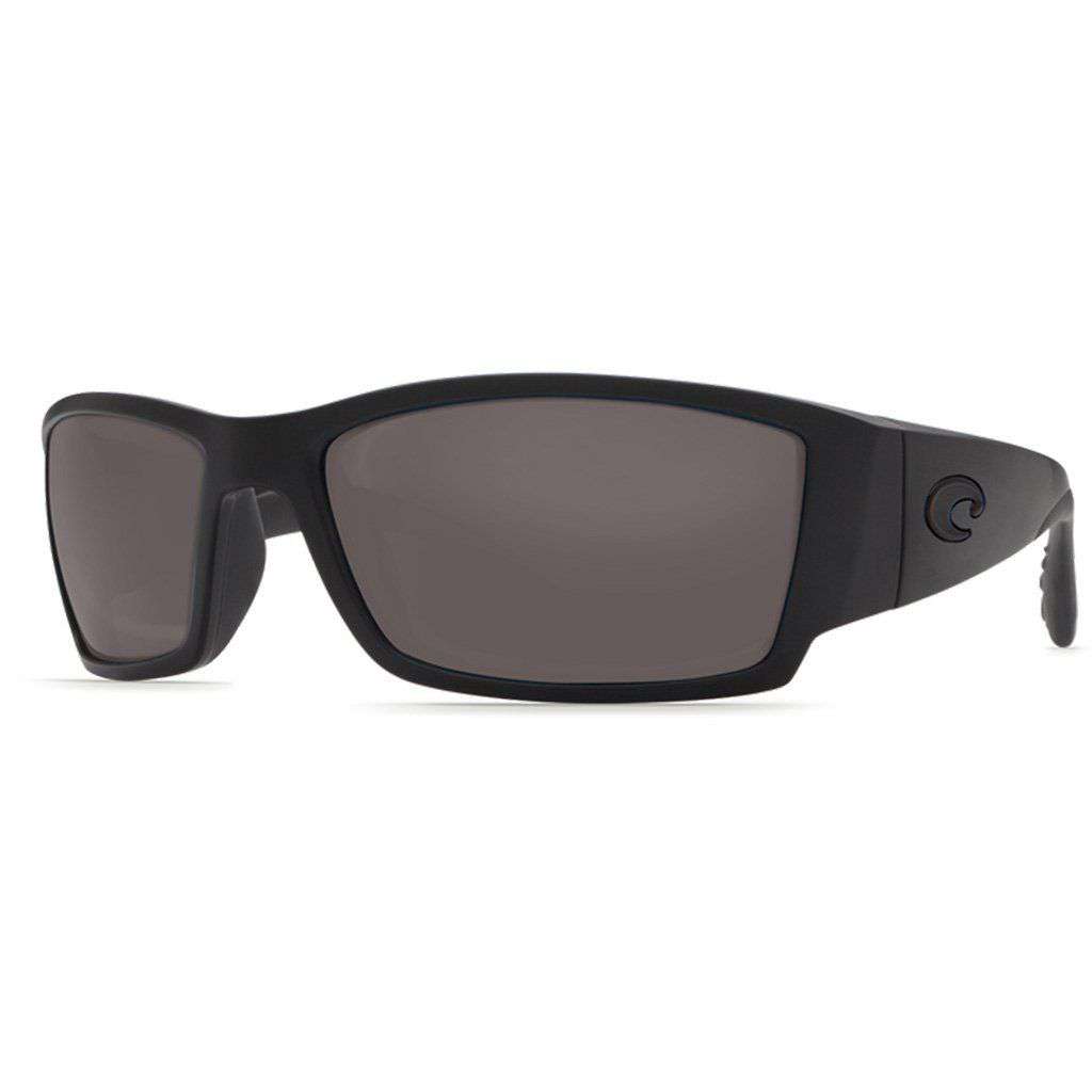 Corbina Sunglasses in Blackout with Gray Polarized Glass Lenses by Costa del Mar - Country Club Prep