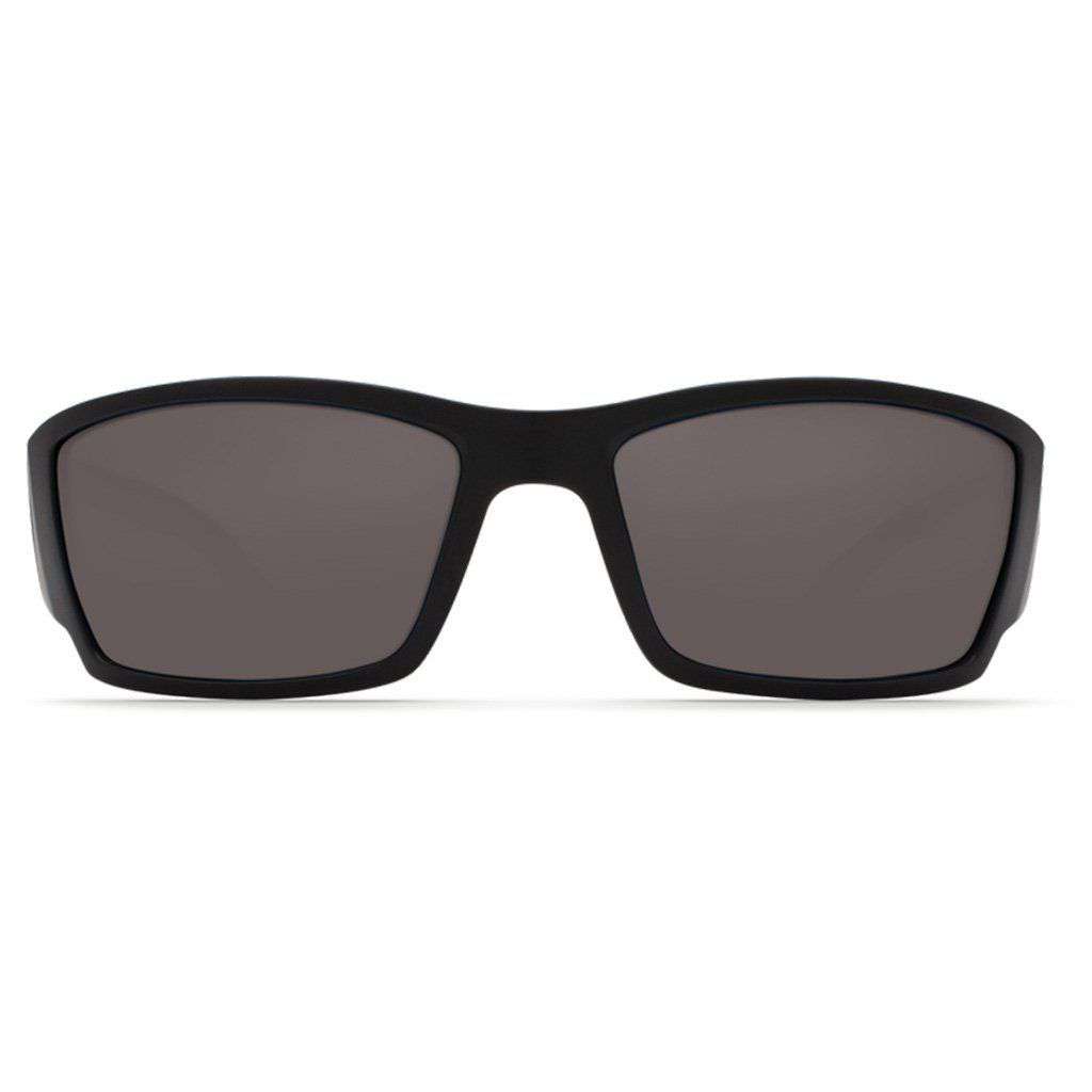 Corbina Sunglasses in Blackout with Gray Polarized Glass Lenses by Costa del Mar - Country Club Prep