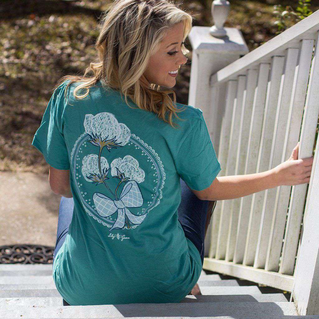 Cotton Tee in Seafoam by Lily Grace - Country Club Prep