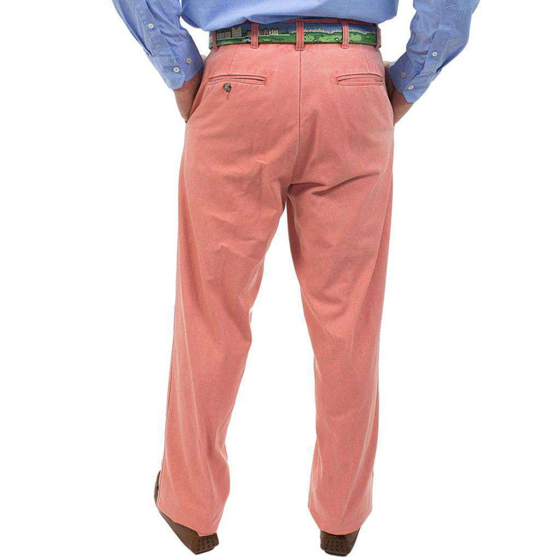 Plain Front Pants in Faded Red by Country Club Prep - Country Club Prep