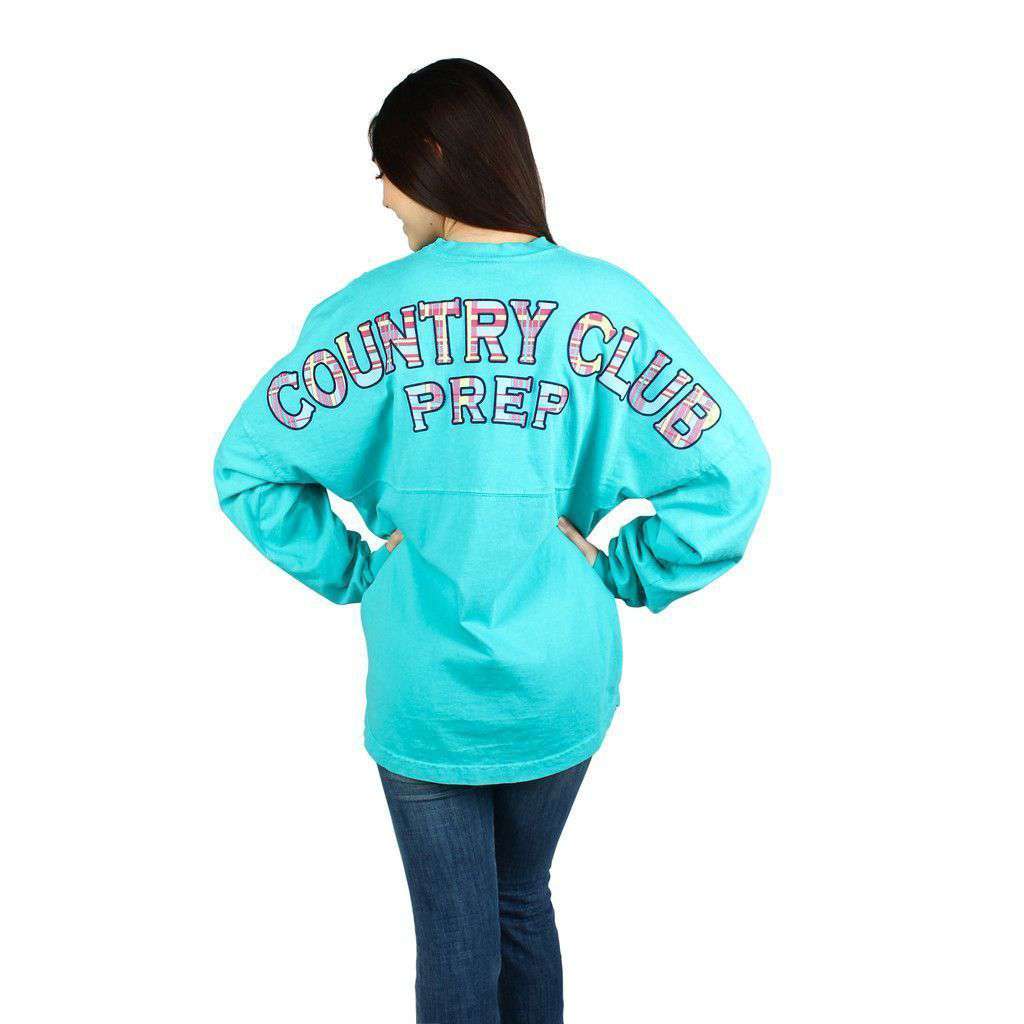Country Club Prep Jersey in Seafoam and Madras by Spirit Jersey - Country Club Prep