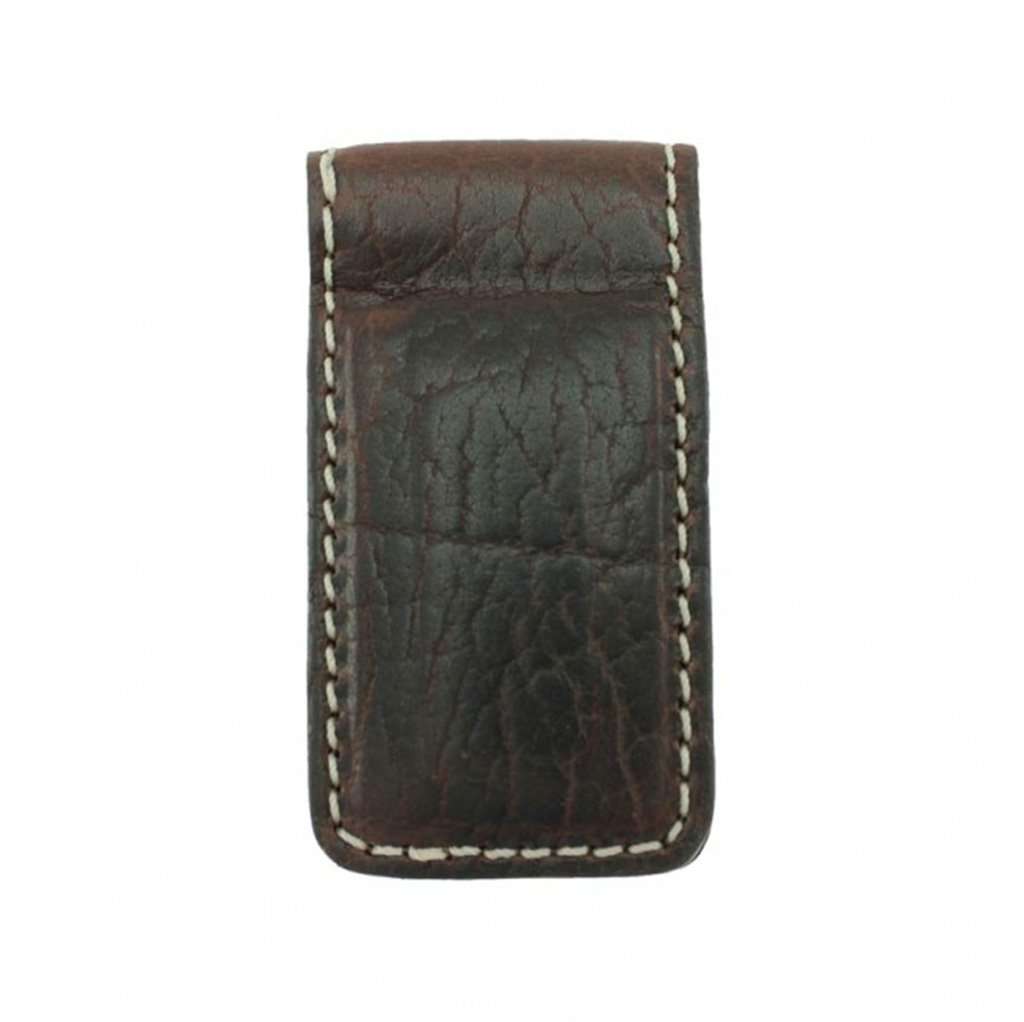 Vegas Bison Money Clip in Briar Brown by Country Club Prep - Country Club Prep