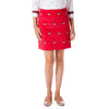 Ali Corduroy Skirt with Embroidered Woody & Christmas Trees by Castaway Clothing - Country Club Prep