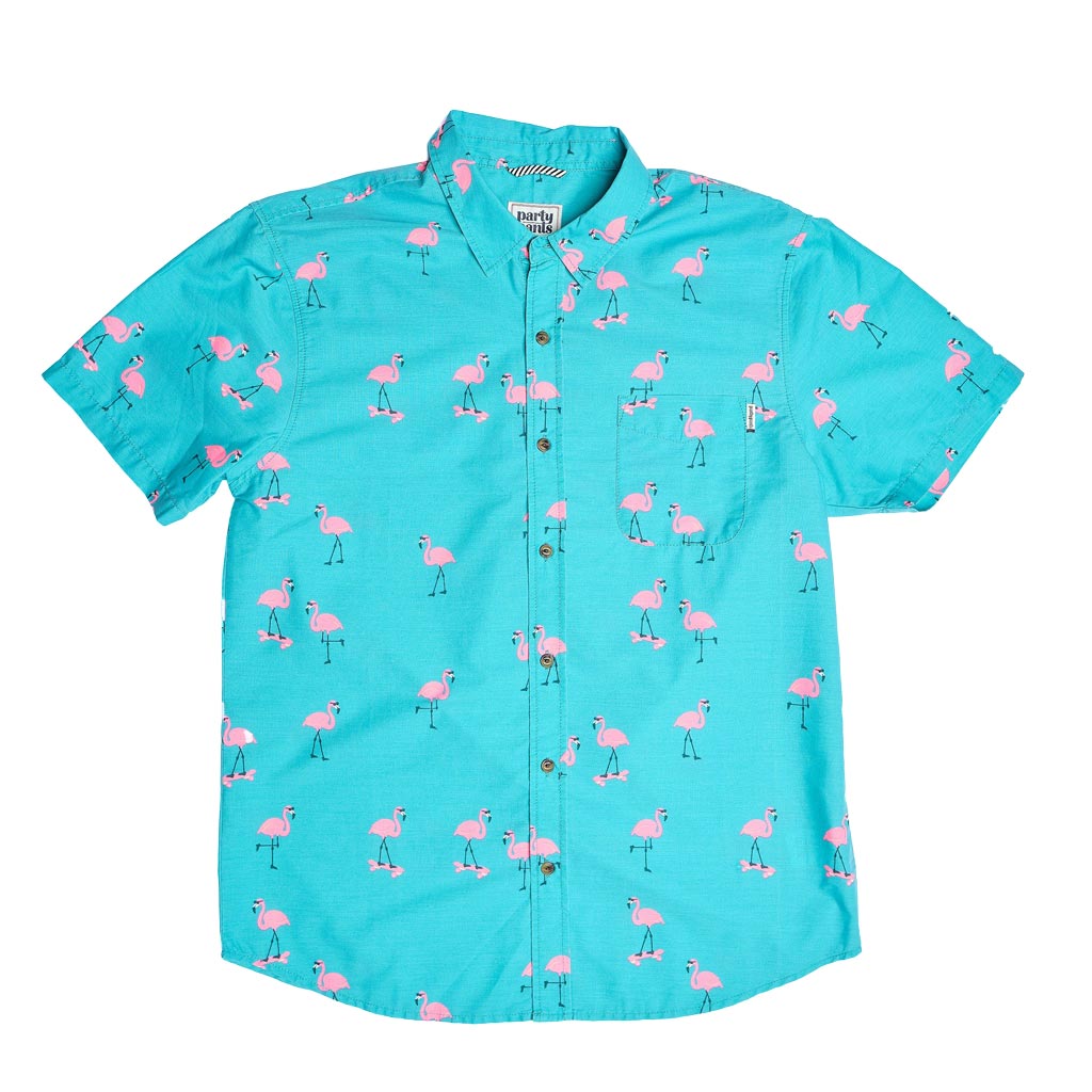 The Cruisers Short Sleeve Button Down Party Shirt by Party Pants - Country Club Prep