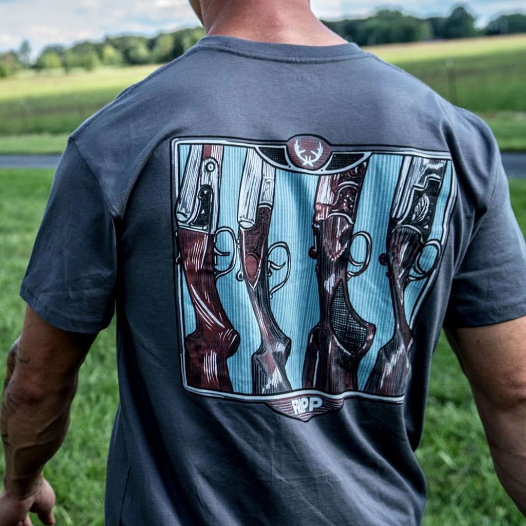 Four Guns T-Shirt in Pepper by Fripp Outdoors - Country Club Prep