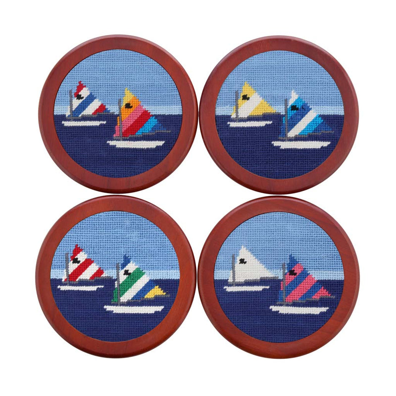 Day Sailor Needlepoint Coasters by Smathers & Branson - Country Club Prep