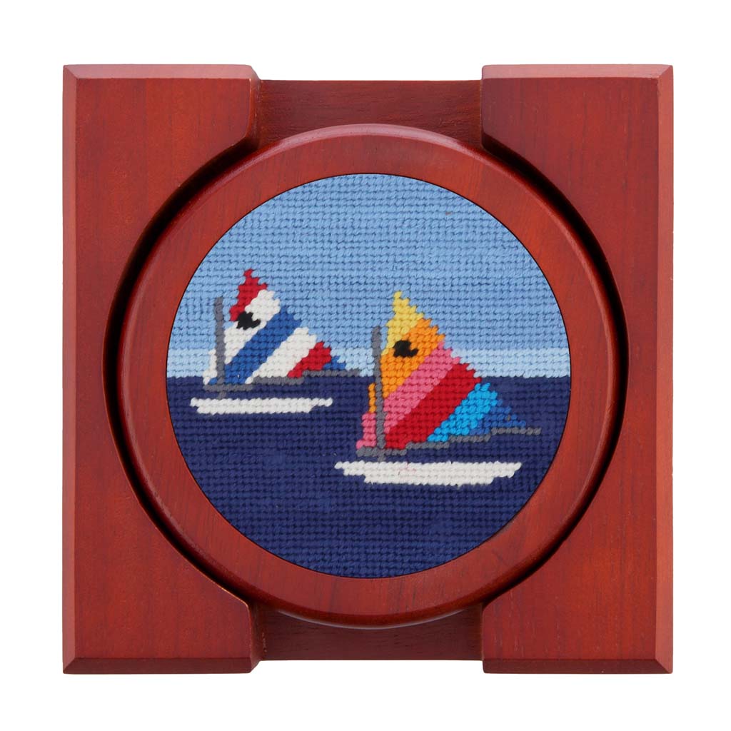 Smathers & Branson Day Sailor Needlepoint Coaster