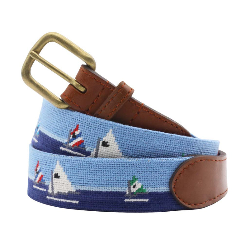 Day Sailor Needlepoint Belt by Smathers & Branson - Country Club Prep