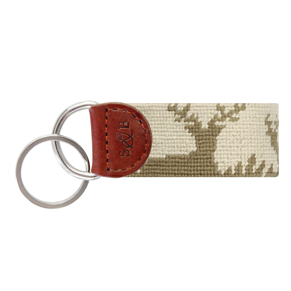 Deer Hunting Needlepoint Key Fob by Smathers & Branson - Country Club Prep