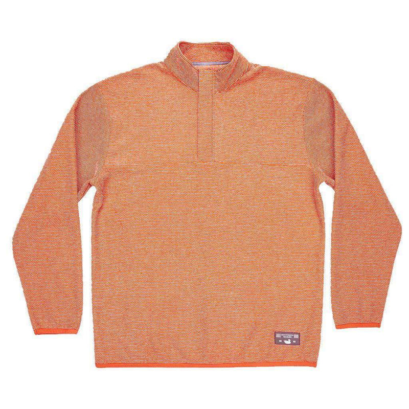 Eagle Trail Pullover in Burnt Orange and Tan Trail by Southern Marsh - Country Club Prep