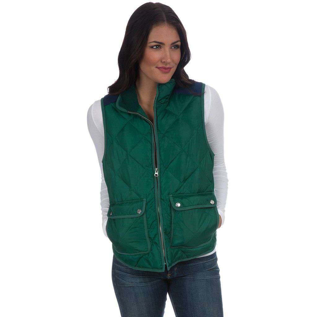 Easton Vest in Hunter Green by Lauren James - Country Club Prep