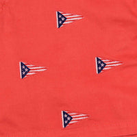 CCP Custom Mariner Short with Embroidered American Burgee in Red Dawn by Castaway Clothing - Country Club Prep