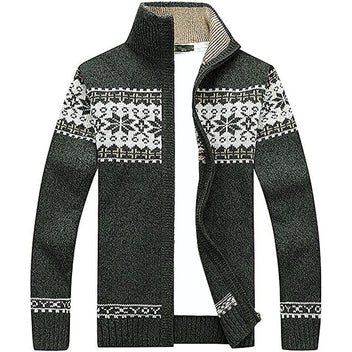 Lumi Fair Isle Full Zip Sweater in Green – Country Club Prep