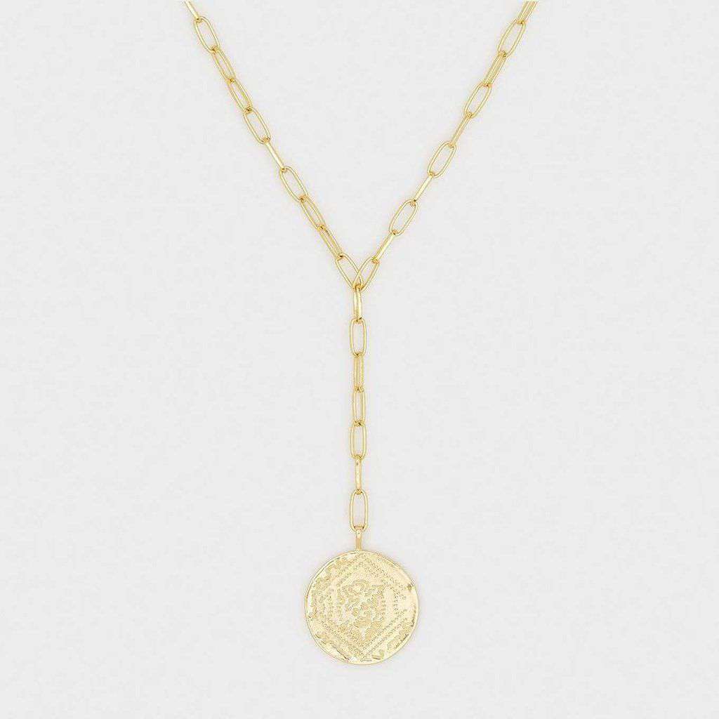 Ana Coin Lariat in Gold by Gorjana - Country Club Prep