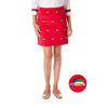 Ali Corduroy Skirt with Embroidered Woody & Christmas Trees by Castaway Clothing - Country Club Prep