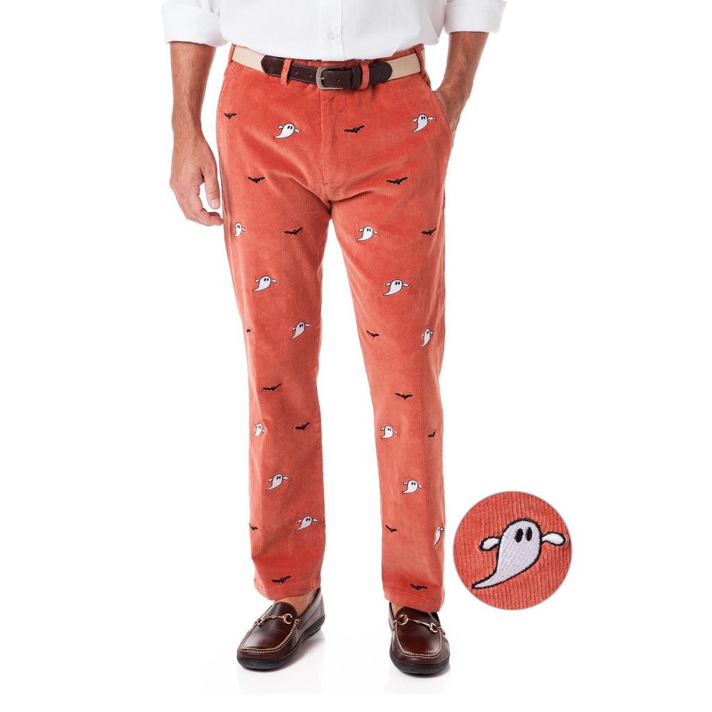 Ghost & Bat Beachcomber Corduroy Pant in Nantucket Red by Castaway Clothing - Country Club Prep