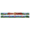 Fairway Flamingos Needlepoint Belt by Smathers & Branson - Country Club Prep