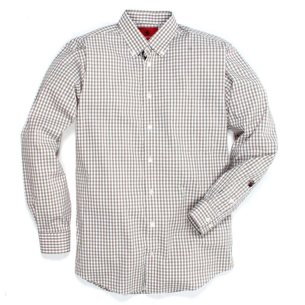 The Goal Line Button Down in Cashew by Southern Proper - Country Club Prep
