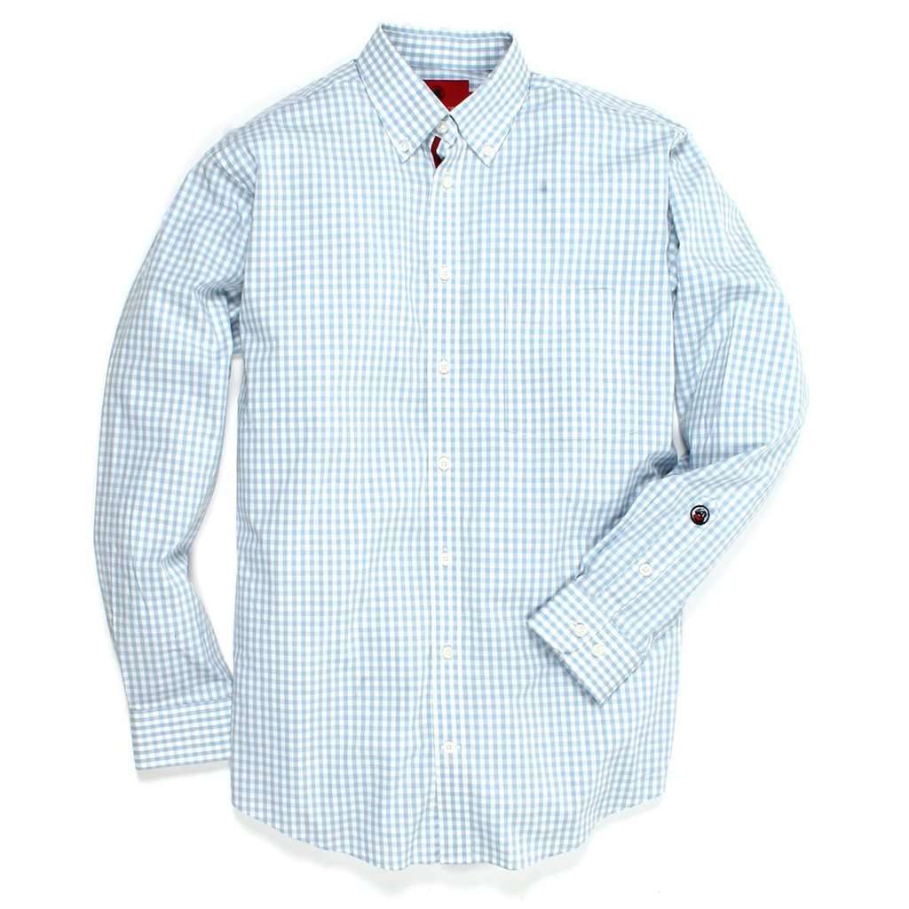 The Goal Line Button Down in Dust Blue by Southern Proper - Country Club Prep