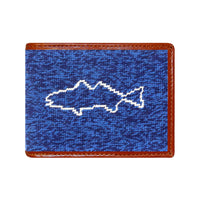 Fish on the Line Needlepoint Wallet by Smathers & Branson - Country Club Prep